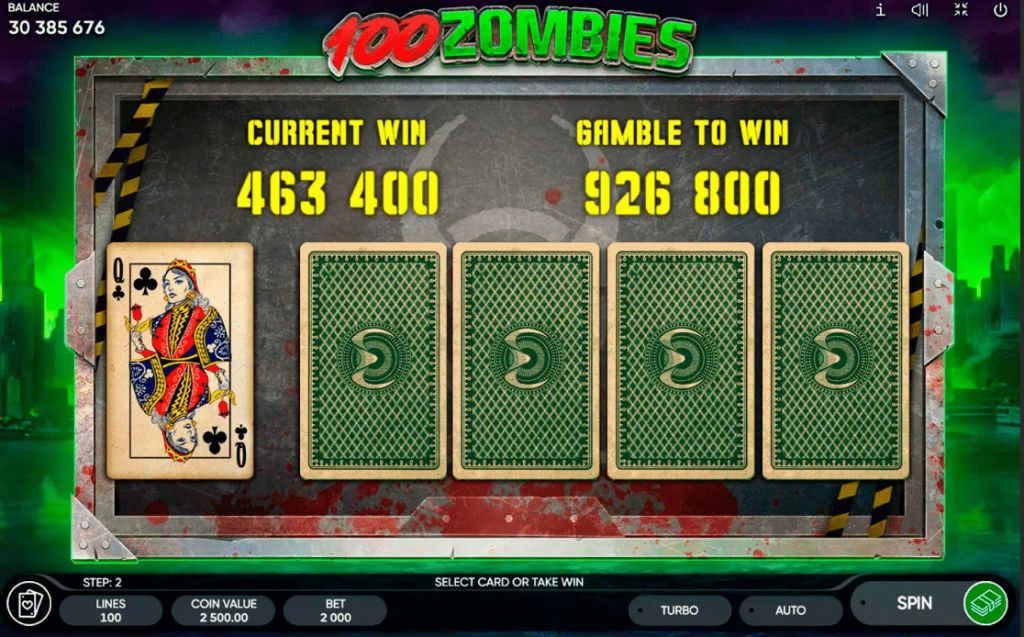 100 zombies gra bonusowa